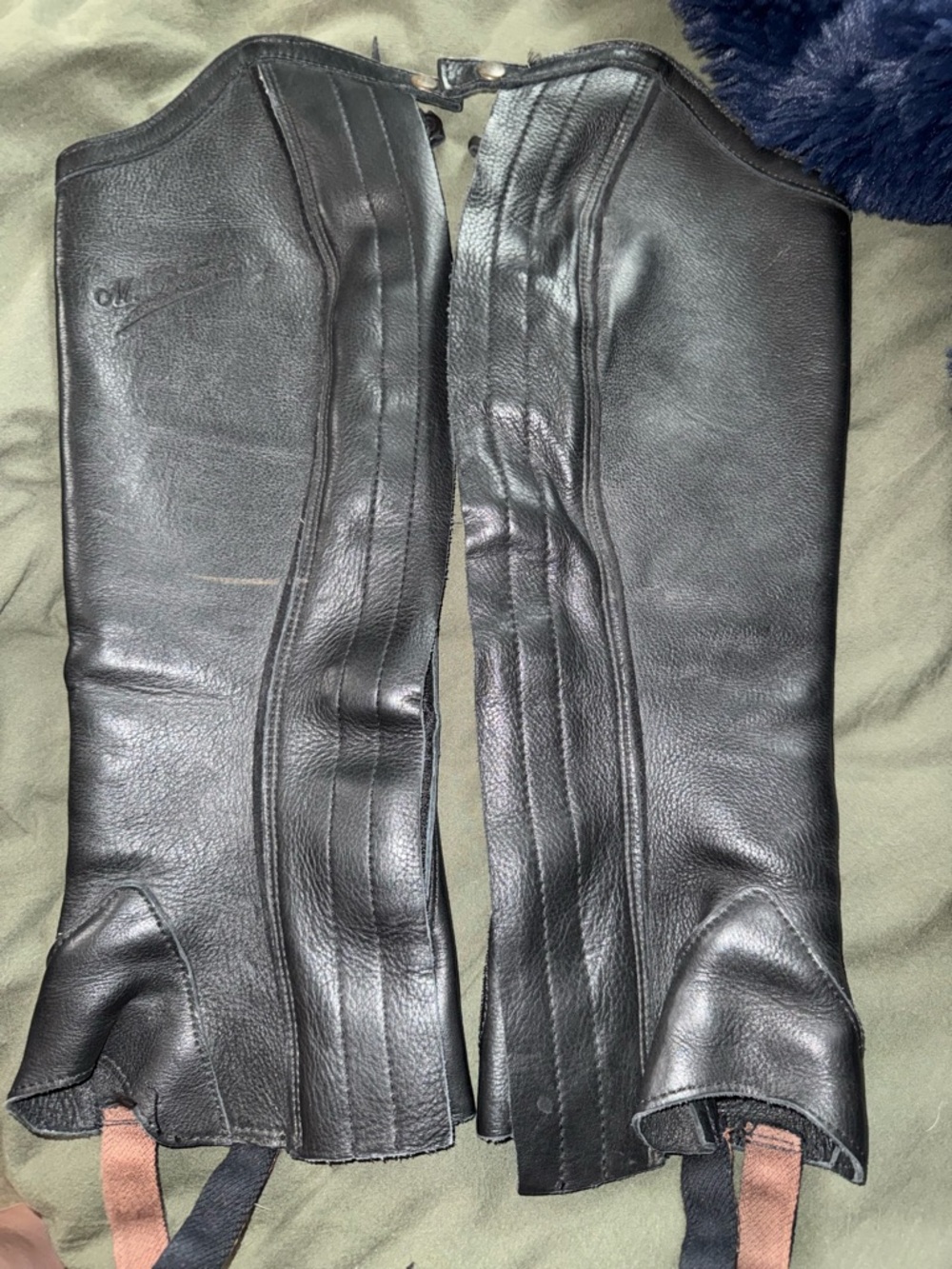 M. Diana Riding Half Chaps Black Leather Riding Half Chaps